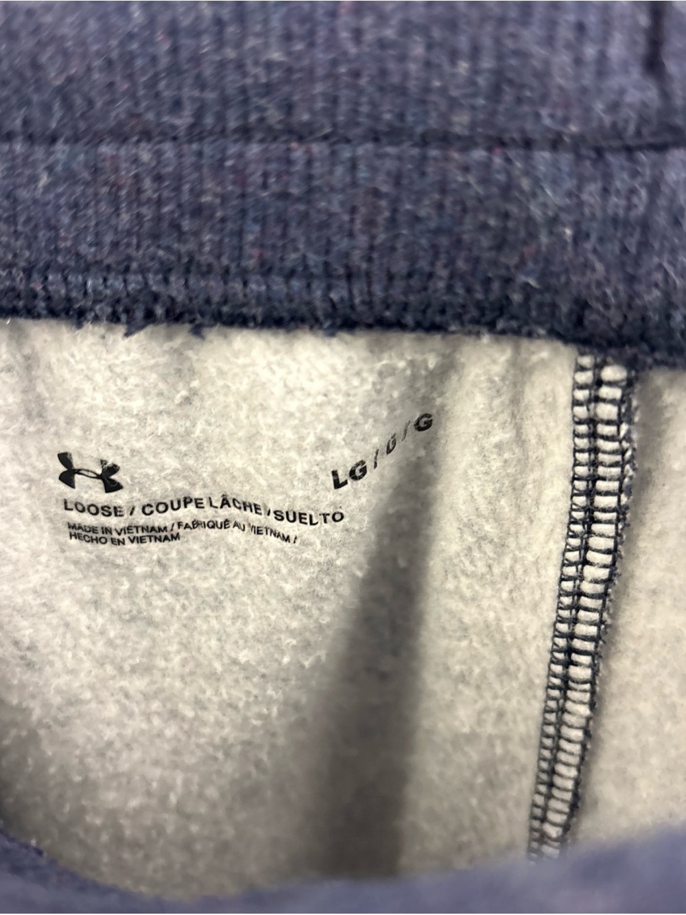 Under Armour Athletic Joggers Sweatpants Navy Blue Drawstring Mens Size Large - Picture 5 of 8
